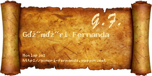 Gömöri Fernanda névjegykártya